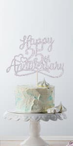 Sleyberoy golden Glitter Happy 50th Anniversary Cake Toppers -Wedding Anniversary Party Decorations, 50th Wedding Anniversary, Company Anniversary Party, Birthday Party Decorations