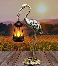 Sunflower Solar Lanterns Outdoor Waterproof, Christmas Gifts for Women Mom Grandma, Metal Hanging Lantern Solar Lights LED Decoration with Shepherd Hook Outside for Yard, Patio, Porch, Garden Decor