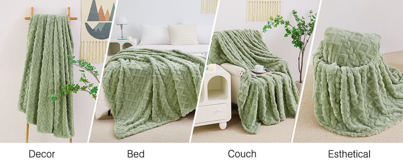 Aganear Fleece Throw Blanket - Cozy Soft Lightweight Fuzzy Throw Blanket for Women Portable Throw Blankets for Couch, Warm Present for Birthday, Christmas, Halloween, Housewarming(50"x60", Khaki)