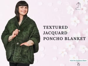 Fleece Poncho Blanket -Drape and Go No Sleeves- Lightweight Wrap Shawl -Wearable Blanket- Gift for Grandma and Mom