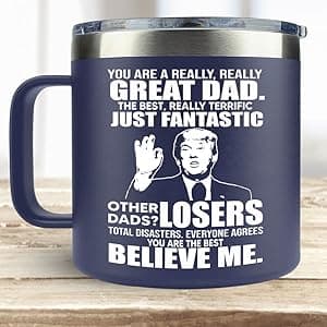 Gifts for Dad from Daughter, Son - Father's Day Gifts for Dad, Men - Dads Birthday Gift Ideas, Happy Birthday gifts for Dads, Fathers - Best Dad Ever Gift, Best dad Mug, 14 Oz Coffee Mug for dad