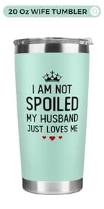 Gifts for Wife - Wife Gifts from Husband - Wedding Anniversary for Women, Valentines, Birthday Gift Ideas, Mothers Day, Christmas Gift for Her - Romantic Cup for Her - 20 Oz White Tumbler