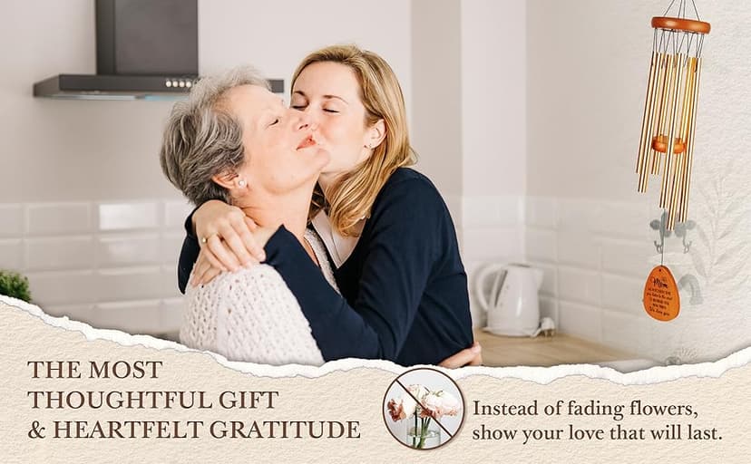 Gifts for Mom, Moms Wind Chimes, Mother's Day Best Gift for Mom, Mother Birthday Gift from Daughter Son, Love Reminder Gifts for Birthday Thanksgiving Christmas