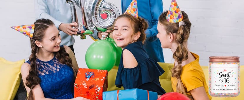 Homsolver 16th Birthday Gifts for Girls, Vanilla Cream Scent Best Ideas Birthday Presents for Daughter, Friends, Sister, Handmade Aromatherapy Candle Decorations