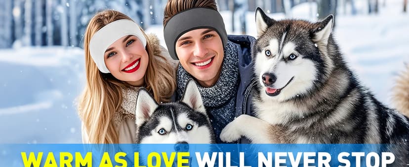 JOEYOUNG Fleece Ear Warmers for Men Women Kids - Winter Headband Ear Muffs Ear Covers for Cold Weather Running Cycling Ski