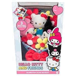 Jazwares Hello Kitty and Friends - 12-inch Plush Celebration Bouquet - 9 Plush Included - Officially Licensed Sanrio Product from