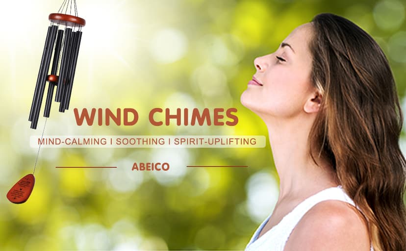 Memorial Wind Chimes for Outside, Sympathy Gift for Loss of Loved One Mom Dad, Ideal for Funeral, Remembrance & Bereavement, Outdoor Use