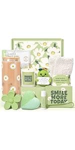 Gift Baskets for Women, 9pcs Unique Happy Birthday Gifts for Women, Best Mothers Day Christmas Gifts Get Well Soon Basket Appreciation Ideas Box w/Tumbler Her Mom Sister Friend Friendship Teacher