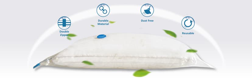 20 Pack Vacuum Storage Bags, Space Saver Bags (4 Jumbo/4 Large/4 Medium/4 Small/4 Roll) Compression for Comforters and Blankets, Sealer Clothes Storage, Hand Pump Included