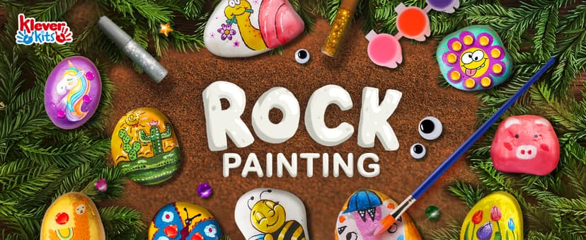 JOYIN Rock Painting Kit for Kids, Arts and Crafts for Girls & Boys Ages 6-12, DIY Supplies for Painting Rocks, Easter Craft Kits Art Set, Toddler Birthday Christmas Presents, Family Indoor Activity