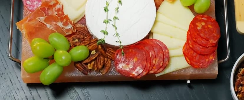 UMAID Himalayan Salt Block For Grilling, Cooking, Cutting and Serving,12X8X1.5 Food Grade Himalayan Pink Salt Stone on Stainless Steel Plate & Recipe Booklet, Unique Gifts for Men, Women, Chef, Cooks