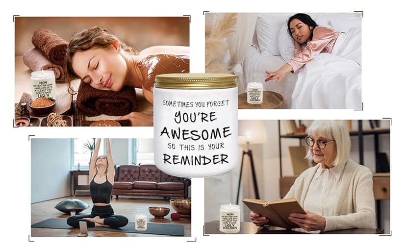 BFJLIFE Candles Gifts for Women Inspirational Unique Valentines Mothers Day Christmas Birthday Gifts for Her Sister Best Friend Wife Girlfriend Stocking Stuffers for Women Lavender Scented Candle