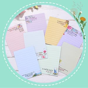 8 Pack Christian Sticky Notes Samll Scripture Inspirational Memo Pads Floral Design Adhesive Religious Bible Verse Quotes Notepads for Writing Diary Lists Schedules, 4 x 5. 5 Inch(Fresh Style)