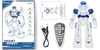 KingsDragon RC Robot Toys for Kids, Gesture & Sensing Programmable Remote Control Smart Robot for Age 3 4 5 6 7 8 Year Old Boys Girls Birthday Gift Present