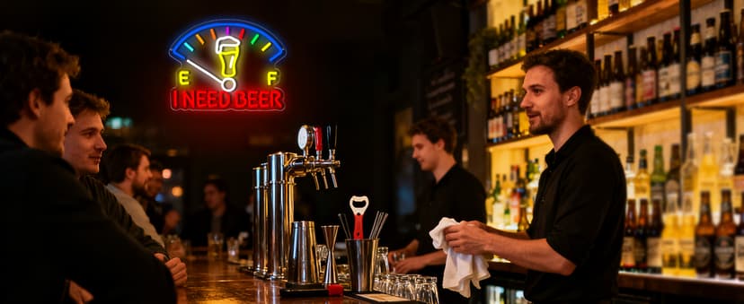 I Need Beer Neon Sign for Wall Decor Dimmable Beer LED Light Beer Dashboard Bar Neon Light for Man Cave Bar Pub Party Restaurant Christmas Birthday Gift Art Size13.6 * 12.5(WZCP020)