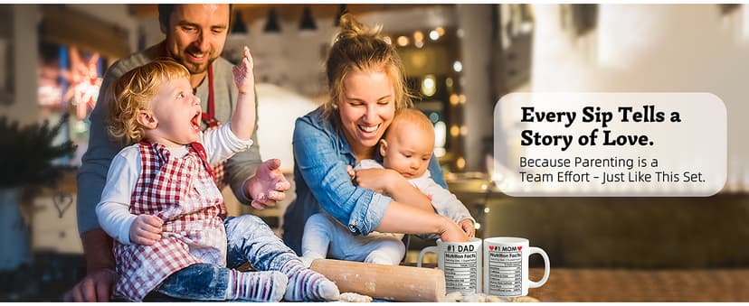 Breezy Valley Best Mom Dad Gift Set, Mom and Dad Coffee Mugs, Christmas Gifts for Parents Birthday Gifts from daughter Son, Anniversary Present for Parents