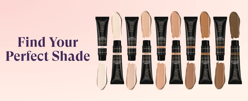 Fièra Luxury Concealer & Foundation with Anti-Aging Ingredients - Full Coverage for Dark Circles, Wrinkles, Fine Lines, and Spots, All-Day Wear For Mature Skin - Light, 0.5 FL. OZ. / 15 ML