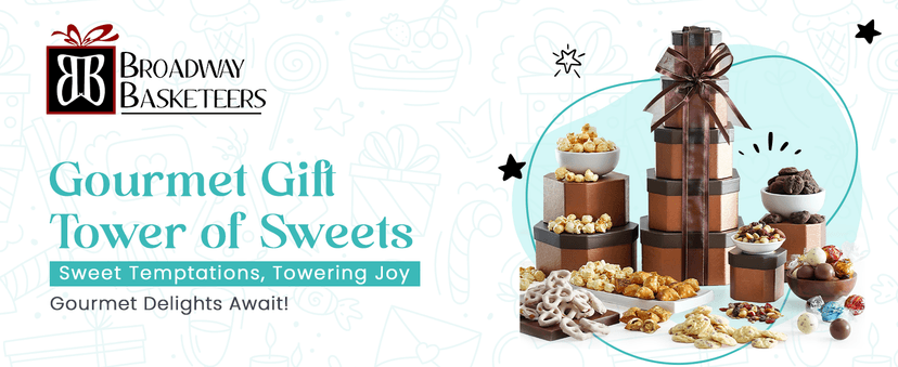 Get Well Basket Tower – Care Package with Gourmet Snacks for Women & Men, After Surgery Gifts, Thinking of You Treats, Feel Better Soon Gift Box by Broadway Basketeers