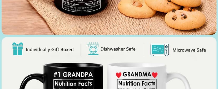 Breezy Valley Grandparents Gifts from Grandkids, Christmas Gifts for Grandma Grandpa from Grandson Granddaughter - Best Gift for Grandmother Grandfather, Happy Birthday Gift Grandparents Coffee Mug