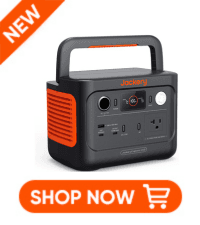 Jackery Solar Generator 300, 293Wh Backup Lithium Battery with 1XSolar Panel SolarSaga 100W, 110V/300W Pure Sine Wave AC Outlet for RV Outdoors Camping Travel Blackout