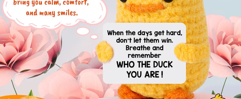 MBL Anniversary for Men Women Her - Funny Small Cute Crochet Duck Gifts for Women Men Wife Husband Girlfriend Boyfriend Fiance Couple Lover Him Birthday Wedding Christmas Stocking Stuffers Present