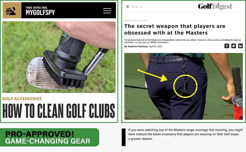 Grooveit The Wet Club Scrub Golf Water Brush - 3 Year Warranty - Anti-Leak Design - Magnetic Brush with Nylon-Bristle Head - Patented Pump for Easy Cleaning - Wide Cleaning Coverage - Long Lasting