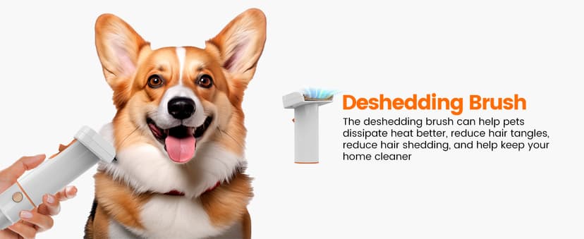 Dog Grooming Vacuum, Dog Grooming Kit with Pet Clippers, 12,000Pa Pet Hair Vacuum for Dogs, Low Noise Home Cleaning Tool in 1, PG10