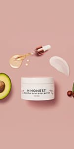 The Honest Company New Mama Care Essentials Gift Set | Hospital Bag Must Haves | Travel Size Nip Balm (0.5 oz), Glow On Body Cream (1 oz), Gotta Glow Face Wash (1.75 fl oz), Reusable Pouch