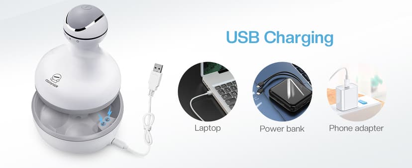 COMFIER Electric Cordless Hair Scalp Massager with Kneading 84 Massage Nodes, Handheld Portable Head Scratcher Massager for Hair Growth, Deep Clean and Stress Relax, Gifts for Men Dad