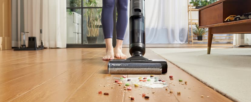 Ultenic Wet Dry Vacuum Cleaner, Cordless Vacuum Mop Combo with Self-Cleaning, 50min Runtime, Smart Mess Detection, Edge Cleaning, LED Display, 3-in-1 Floor Cleaner Machine for Hard Floor, AC1 Elite