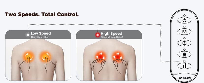 Shiatsu Back Massager with Heat : Up and Down Rolling Massage - Electric Back Massager for Pain Relief Deep Tissue - Heated Lower Back Massager for Office, Home Use