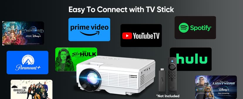 Projector with Two-way Bluetooth, Mini Projector with Projector Screen, Full HD 1080P Portable Video Projector, Home Movie Projector Compatible with HDMI/USB/Smartphone