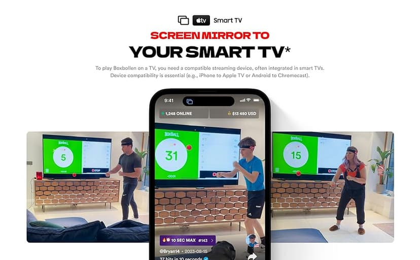 Boxbollen® Boxing Reflex Ball - Celebrity-Endorsed Home Workout Game - App-Connected Punch Counter - Hand Eye Coordination Training Ball - Christmas Gift for Boxers, All Ages - Stocking Stuffer