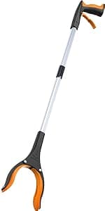 Grabber Reacher Tool - 32” Extra Long Foldable Gripper and Reaching Tool - Heavy Duty Pick Up Stick Grabbers for Seniors, Trash, Surgery Recovery Must Haves Gifts (Blue)