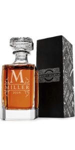 Amazing Items Set of 4 - Personalized Whiskey Glasses w/Name & Initial - 9 Designs - 9 oz, Limited Edition Monogrammed Rocks Glasses for Men, Dad Gifts