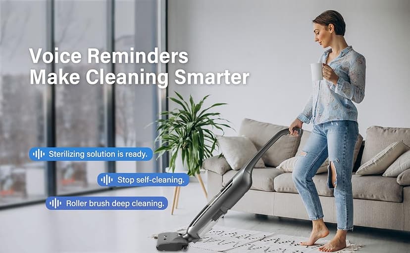 Xcity Cordless Wet Dry Vacuum Cleaner & Mop Combo - Self-Cleaning, Aromatherapy, 50Mins Runtime - Stick Vacuum for Pet Hair, Hardwood Floor, Carpet