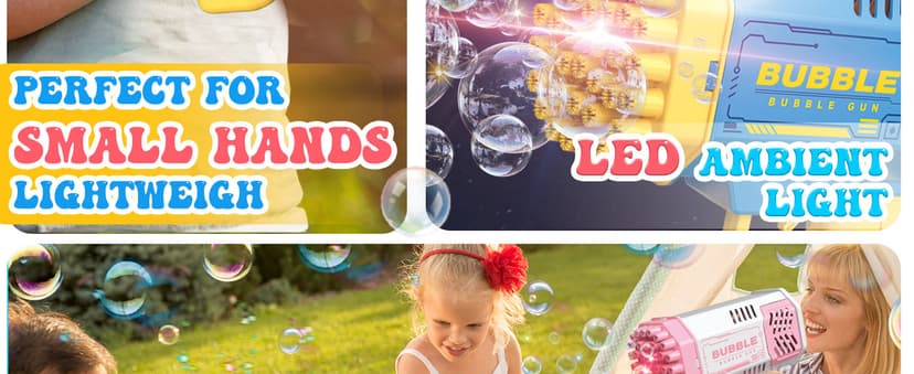 JONEG Toys for 3-8 Year Old Boys Girls: 2 Pack Bubble Machine for Kids with Bubble Solution, Gifts for 3 4 5 6 7 8 Years Old Boy Birthday Toy for Kid Toddlers Ages 4-6 Outdoor Wedding Bubbles Wands