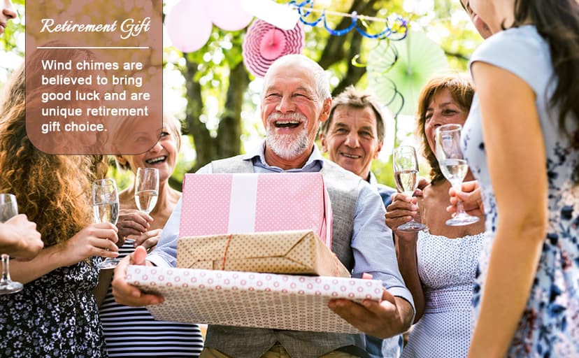 Retirement Gift for Woman Men, 32" Wind Chimes Retirement Gifts, Happy Retirement Gifts for Coworker Colleague Boss Teachers Nurses Friends, Going Away Gifts Retirement Decorations