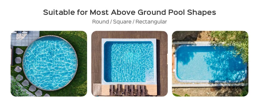 Robotic Pool Vacuum for Above Ground Pools, Dual Filters, Self-Parking, 120-Min Runtime & 2.5h Fast Charging, Powerful Suction, Ideal for Flat Pools up to 1076 sq.ft (Black Tangerine)