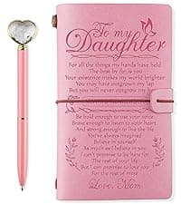 PRSTENLY Sisters Gifts from Sister Leather Journal, To My Sister Gifts 140 Page Refillable Notebooks, Graduation Mothers Day Valentines Day Christmas Gifts for Sister from Sister Brother