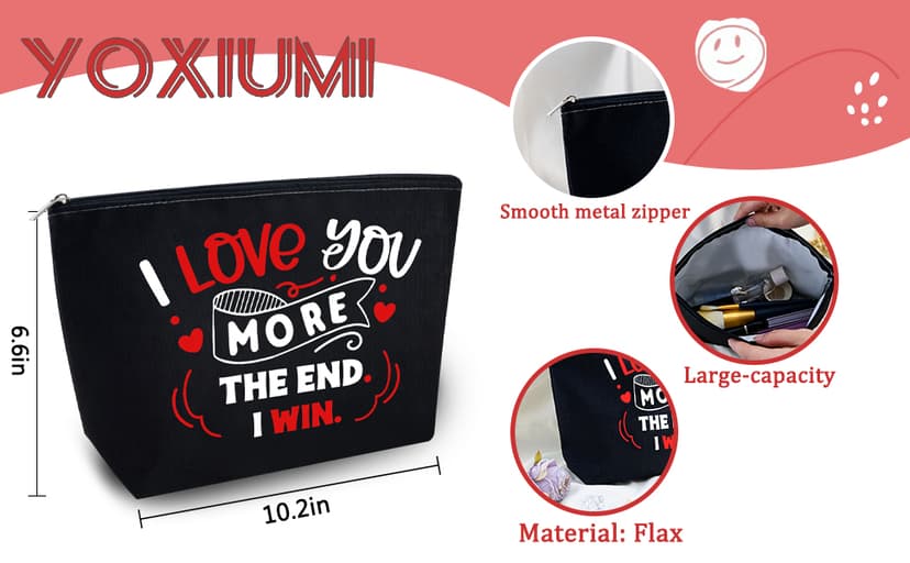 I Love You Gifts for GF Valentines Gift Bags Valentines Day Gift I Love You Cosmetic Bag for Her Anniversary Bag for Girlfriend Wife Women