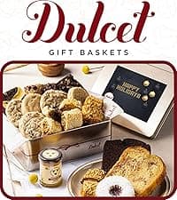 Dulcet Gift Basket – Premium Freshly Gourmet Baked Goods – Gift Basket for All Types of Special Occassions - Assorted Variety of Tastes with Delicious Brownies, Crumb Cakes Rugelah, and Muffins.