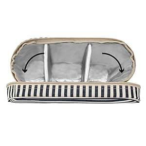 opux 3 Bottle Wine Carrier Tote, Insulated Leakproof Wine Cooler Bag, Wine Travel Bag Tote for Picnic BYOB Beach, Portable Wine Bottle Carrying Case, Gift for Wine Lover Women Men Christmas, Brown