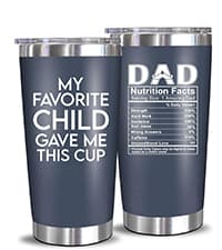 NewEleven Fathers Day Gift For Dad - Birthday Gifts For Dad From Daughter, Son, Kids - Husband Gift - Birthday Present Ideas For Father, New Papa, Bonus Father From Daughter, Son - 20 Oz Tumbler