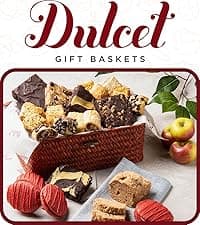 Dulcet Gift Basket – Premium Freshly Gourmet Baked Goods – Gift Basket for All Types of Special Occassions - Assorted Variety of Tastes with Delicious Brownies, Crumb Cakes Rugelah, and Muffins.