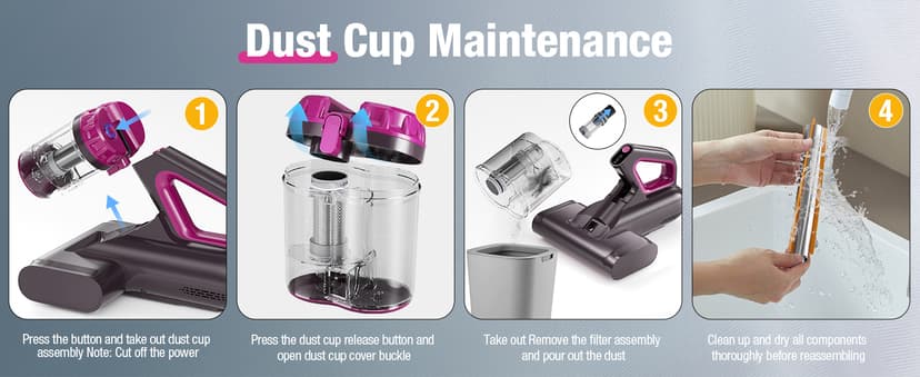 Mattress Vacuum Cleaner, 17Kpa 650W Bed Vacuum Cleaner, 273nm UV-C Light & Ultrasonic 145°F Heating, 80000 RPM/Min Brushroll Rotation, Wide Suction Port for Pillows Cribs Sofa, Black Corded