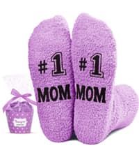 HAPPYPOP Gifts for Mother in Law - Mothers Day Socks Keychain with Greeting Card, Mom in Law Birthday Gifts Christmas Stocking Stuffers