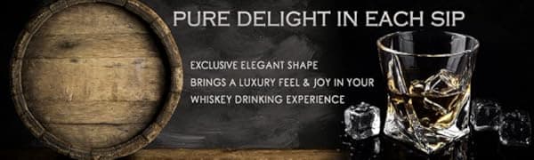 Mfacoy Old Fashioned Whiskey Glasses Set of 4 (2 Crystal Bourbon Glasses, 2 Round Big Ice Ball Molds 11 Oz Rocks Glass with Gift Box, Barware for Scotch Cocktail Rum Vodka Liquor, Gifts for Men