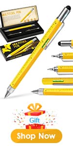 Stocking Stuffers for Men, Gifts for Him, Multitool Pen Christmas Birthday Present, Ideas for Guys Husband Who Have Everything, Tools Cool Gadgets Birthday, White Elephant for Adults Women Dad Grandpa