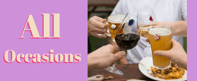 Simply Charmed Christmas Wine Glass Charms - Set of 6 Magnetic Drink Markers Great for Stemless Glasses - Winter Holiday Hostess Gift